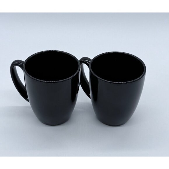 Corelleo Set Of 2 Stoneware Black Mugs - Picture 4 of 9